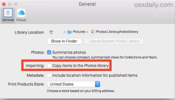 Creating new photo library on mac